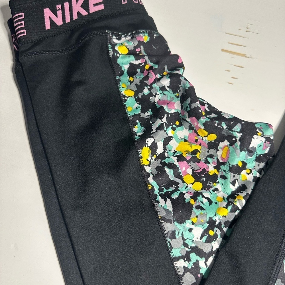 Girls Large Nike Dri Fit Athletic Leggings - Picture 2 of 8